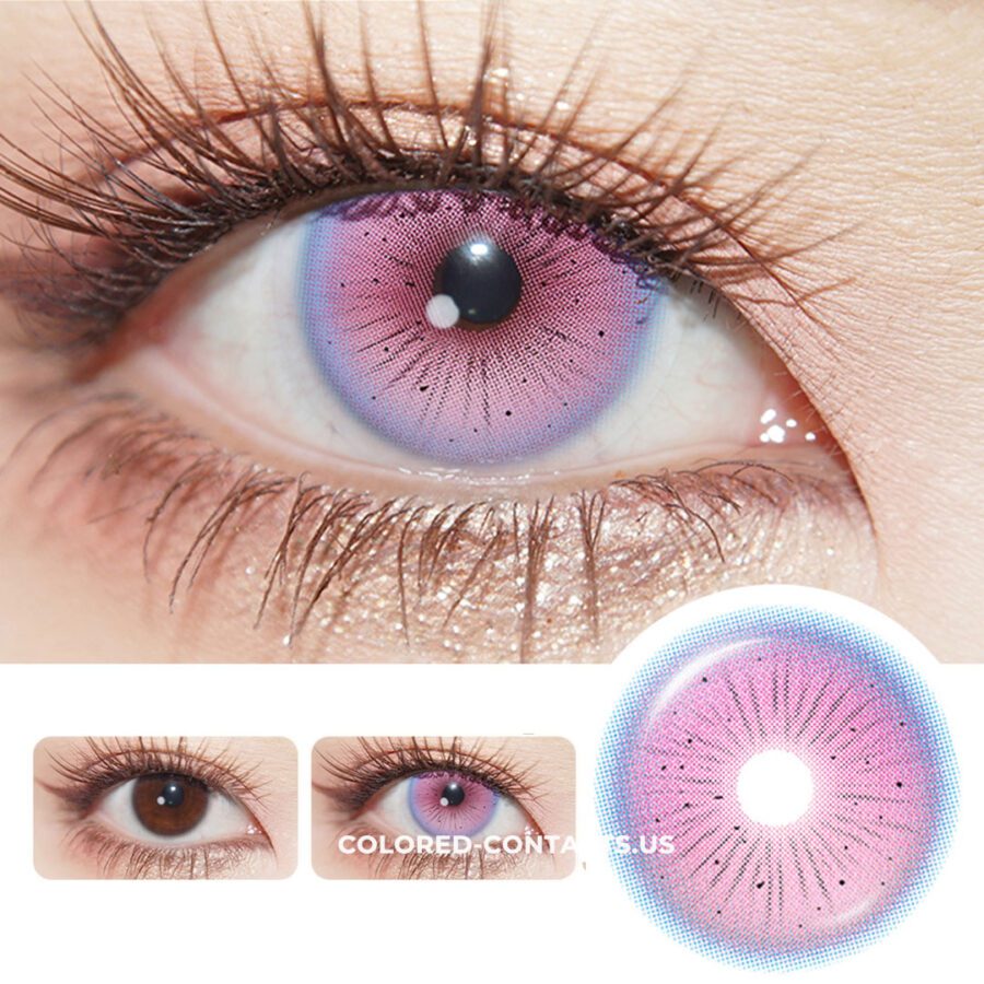 Flower Fairy Pink Colored Contact Lenses - Image 2