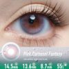 Carousel Fantasy - Enchanting Pink Colored Contacts - 5 Pairs - Colored Contacts Pink Carousel Fantasy - Enchanting Pink Colored Contacts