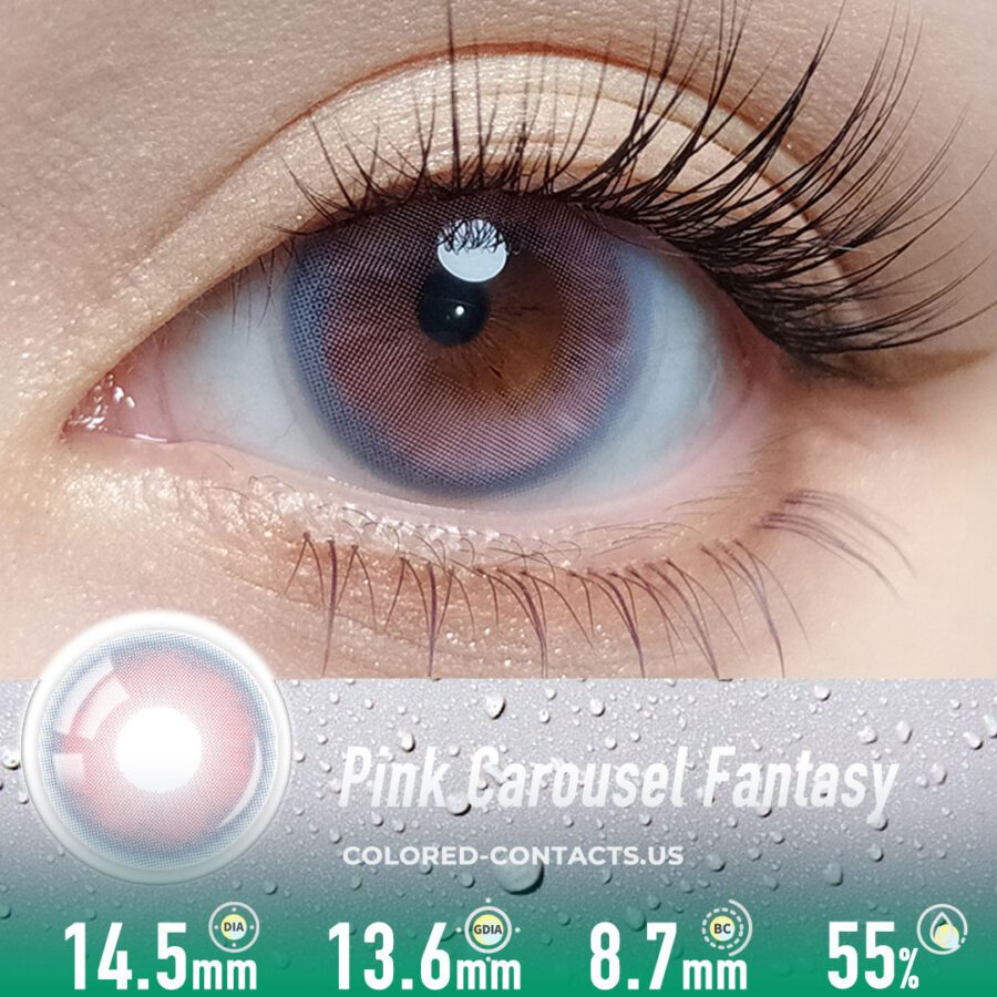 Pink Carousel Fantasy - Enchanting Pink Colored Contacts