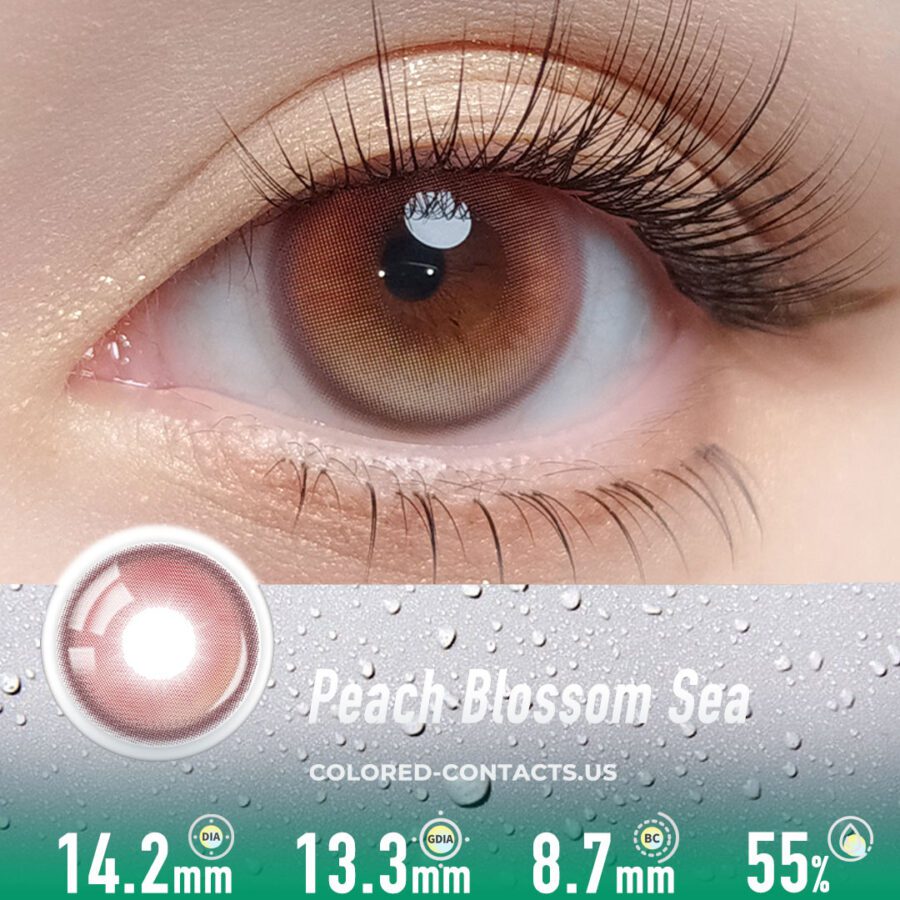 Romantic Floral Pink Colored Contacts