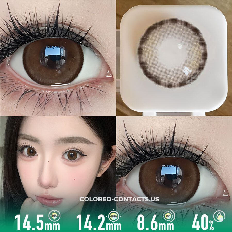 Amber Sparkle Brown Circle Contacts