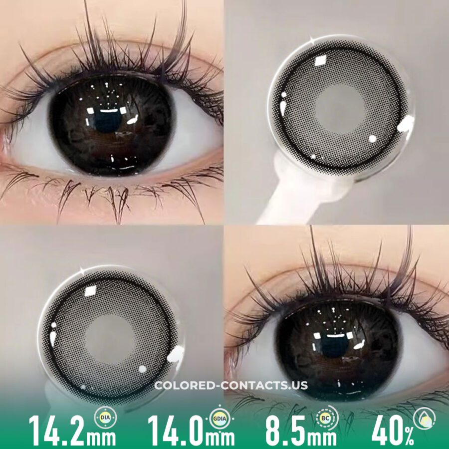 Smoky Obsidian Black Contact Lenses