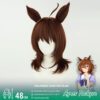 Agnes Tachyon Cosplay Wig - Premium Brown Hair With Ears - Colored Contacts Agnes Tachyon Cosplay Wig - Premium Brown Hair With Ears Premium Colored Contact Lenses