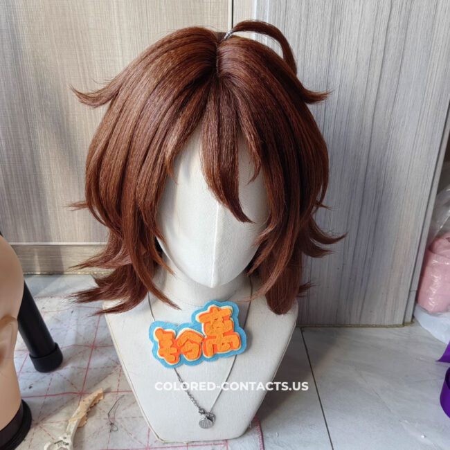 Agnes Tachyon Cosplay Wig - Premium Brown Hair With Ears - Colored Contacts Agnes Tachyon Cosplay Wig - Premium Brown Hair With Ears Premium Colored Contact Lenses