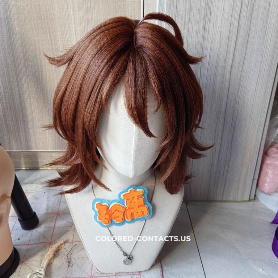 Agnes Tachyon Cosplay Wig - Premium Brown Hair With Ears - Image 4