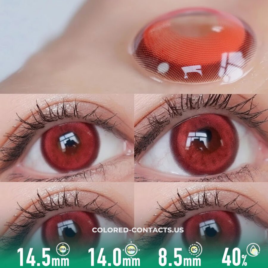 Bloody Mary Contact Lenses - Crimson Red 10-Piece Set