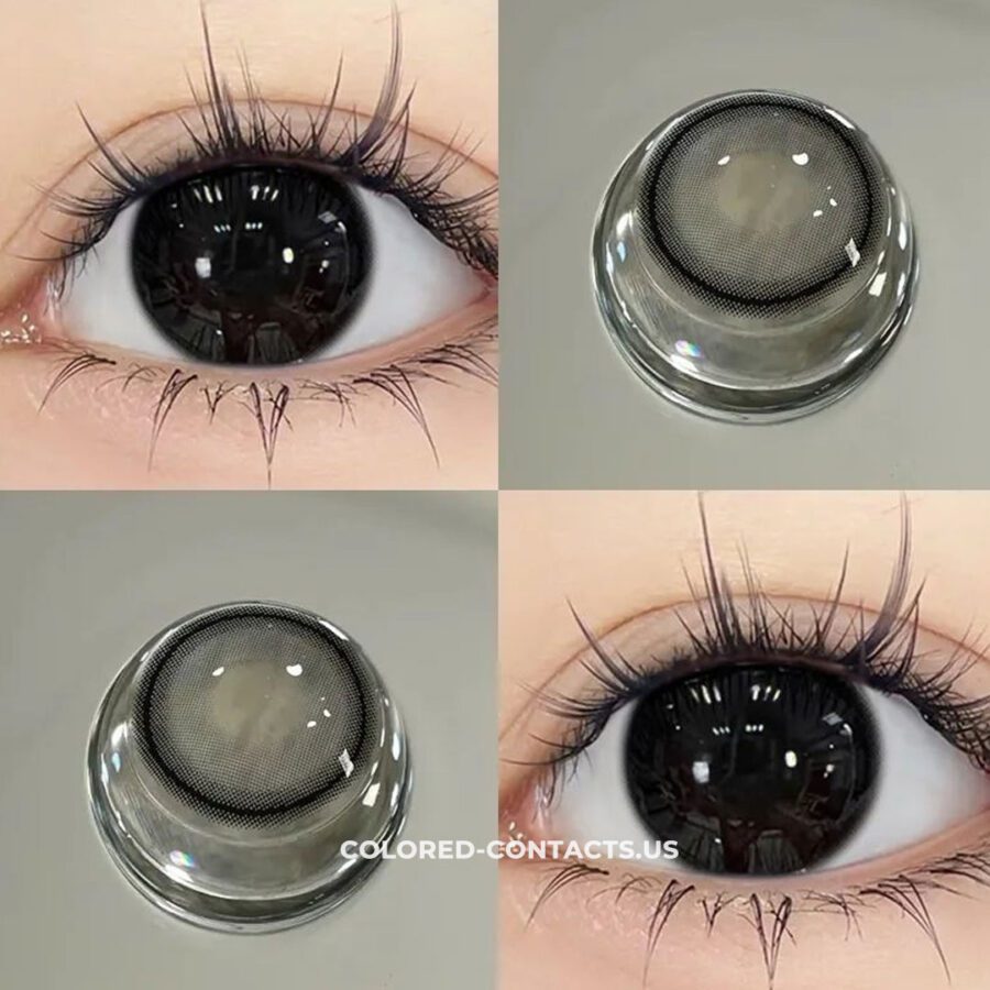 Charcoal Black &Quot;Little Black Bean&Quot; Daily Colored Contacts - 10 Lenses - Image 2