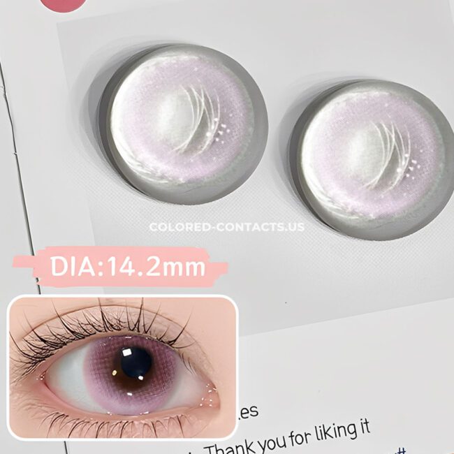 Cherry Blossom Snow Pink Colored Contacts - 10 Lenses - Colored Contacts Cherry Blossom Snow Pink Colored Contacts - 10 Lenses Premium Colored Contact Lenses