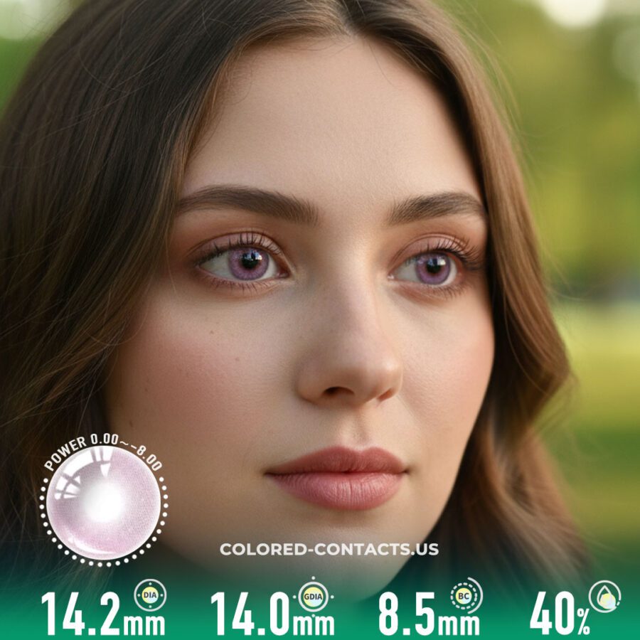 Cherry Blossom Snow Pink Colored Contacts - 10 Lenses