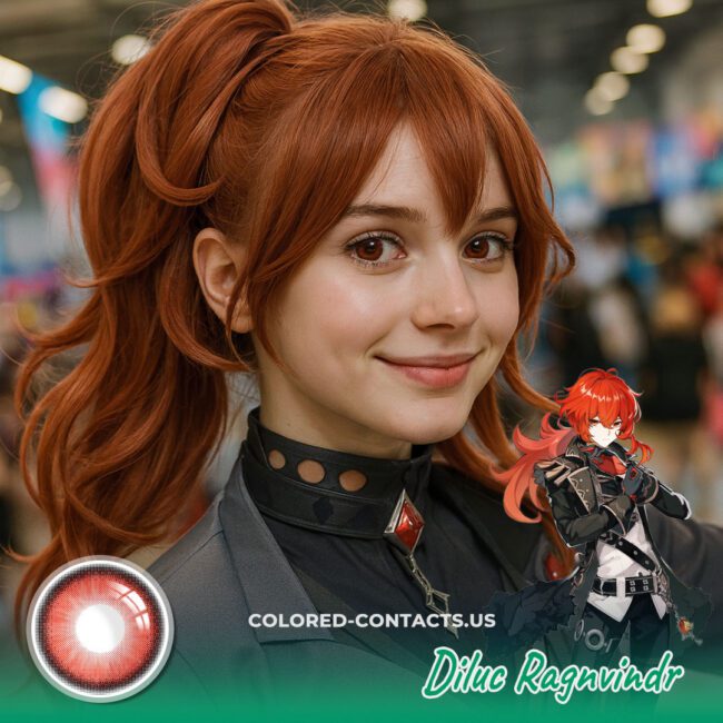 Diluc Ragnvindr Cosplay Contact Lenses