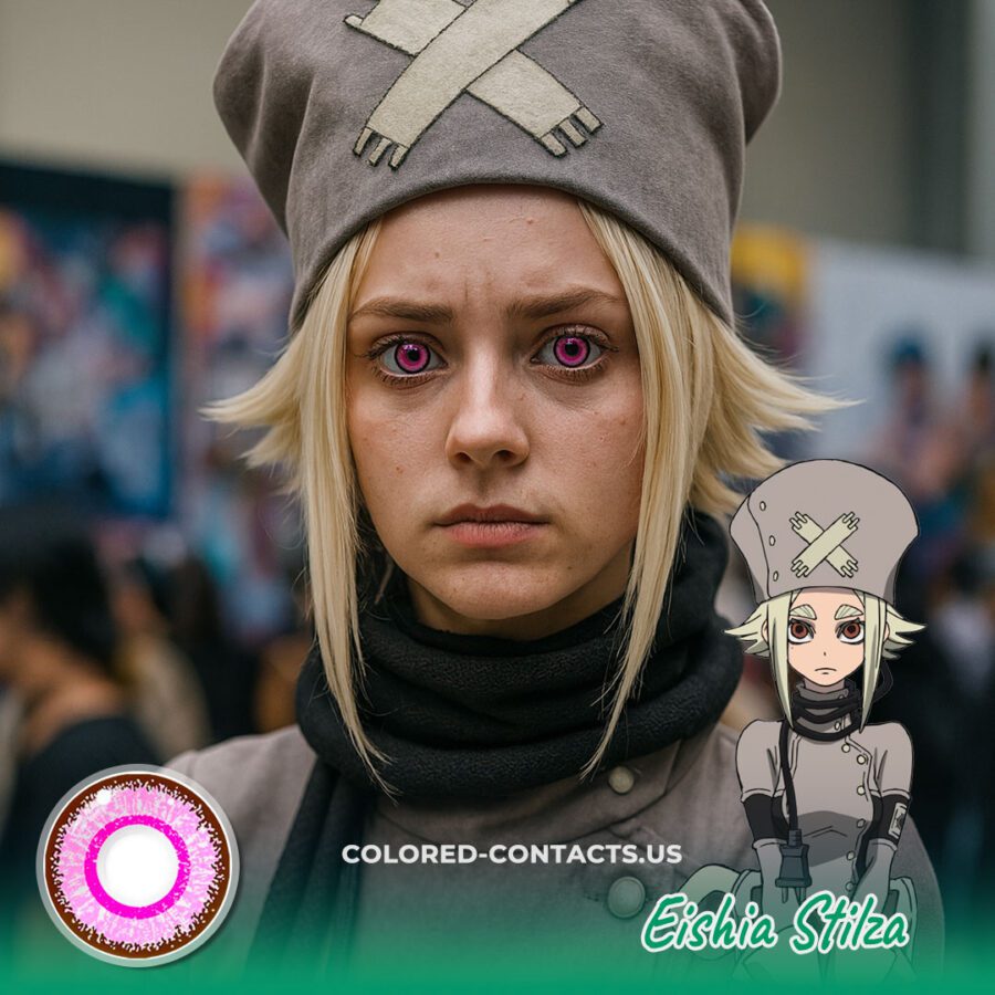 Eishia Stilza Cosplay Contact Lenses - Pink Elegant Warrior Contacts