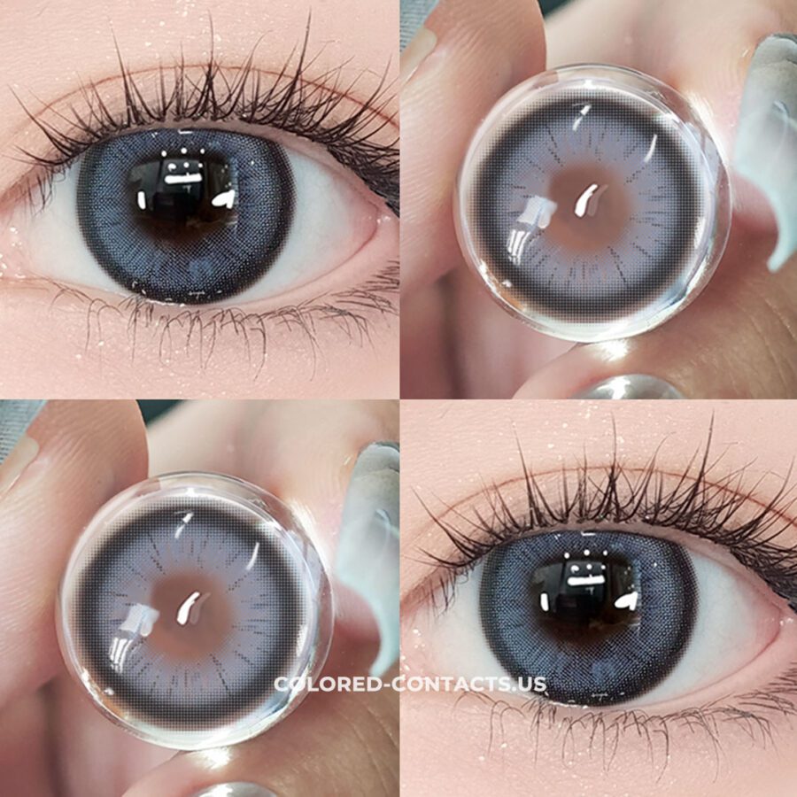 Enchanting Blue-Grey Circle Contact Lenses - Image 2