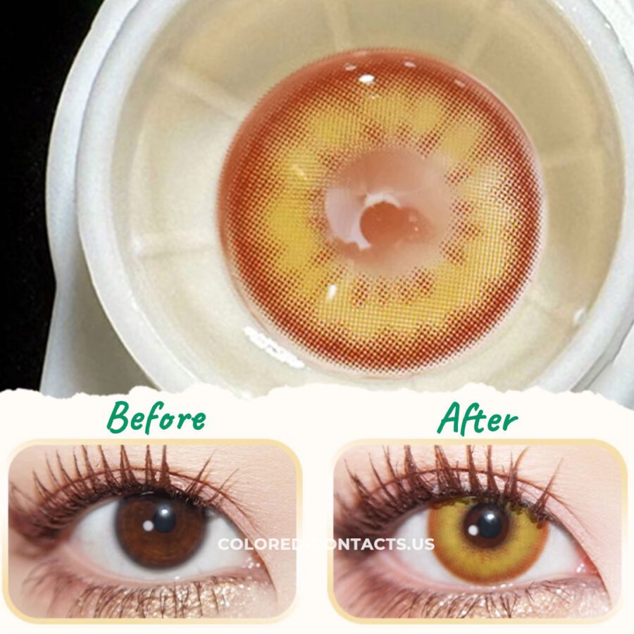 Golden Amber Contact Lenses | 4-Lens Pack - Image 2