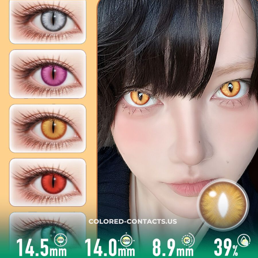 Golden Dragon Amber Contact Lenses