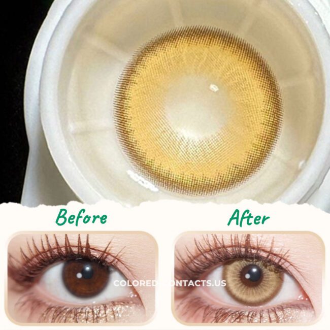 Golden Haze Contact Lenses | 4-Lens Pack - Colored Contacts Golden Haze Contact Lenses | 4-Lens Pack Premium Colored Contact Lenses