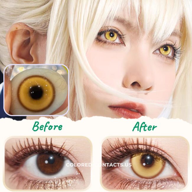Golden Honey Contact Lenses | 4-Lens Pack Premium Colored Contact Lenses