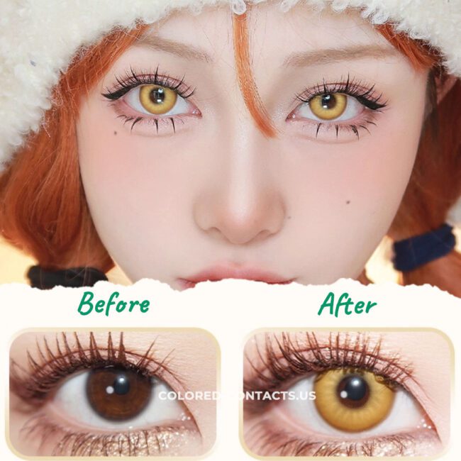 Golden Sunset Glow Contact Lenses | 4-Lens Pack - Colored Contacts Golden Sunset Glow Contact Lenses | 4-Lens Pack Premium Colored Contact Lenses