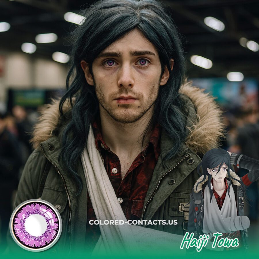 Haiji Towa Cosplay Light Purple Contact Lenses