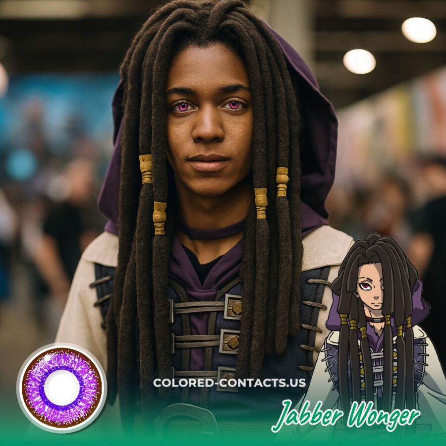 Jabber Wonger Cosplay Contact Lenses - Purple Chaos Mind Contacts
