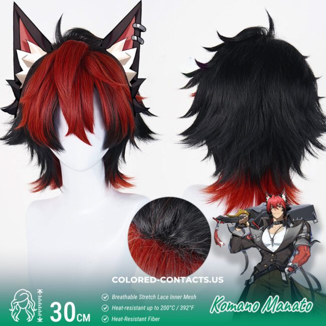 Komano Manato Cosplay Wig - Colored Contacts Komano Manato Cosplay Wig Premium Colored Contact Lenses