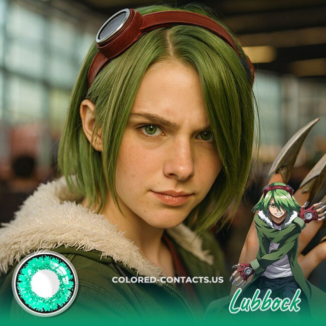 Lubbock Cosplay Green Contact Lenses