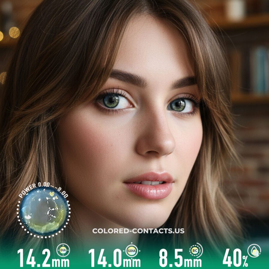 Mesmerizing Dual-Tone Blue-Green Contact Lens