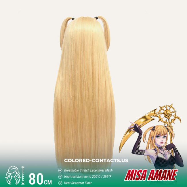 Misa Amane Cosplay Wig - Colored Contacts Misa Amane Cosplay Wig Premium Colored Contact Lenses