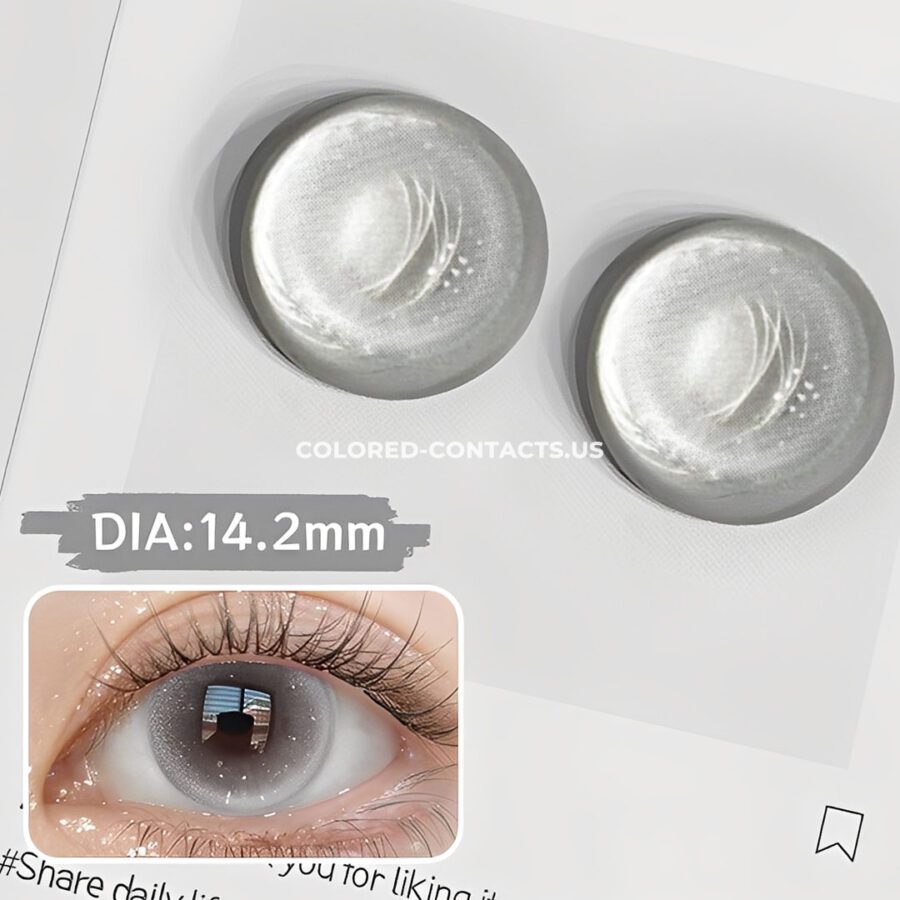 Misty Silver Gray Daily Colored Contacts - 10 Lenses - Image 2