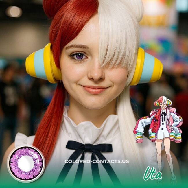 One Piece: Uta Cosplay Purple Contact Lenses