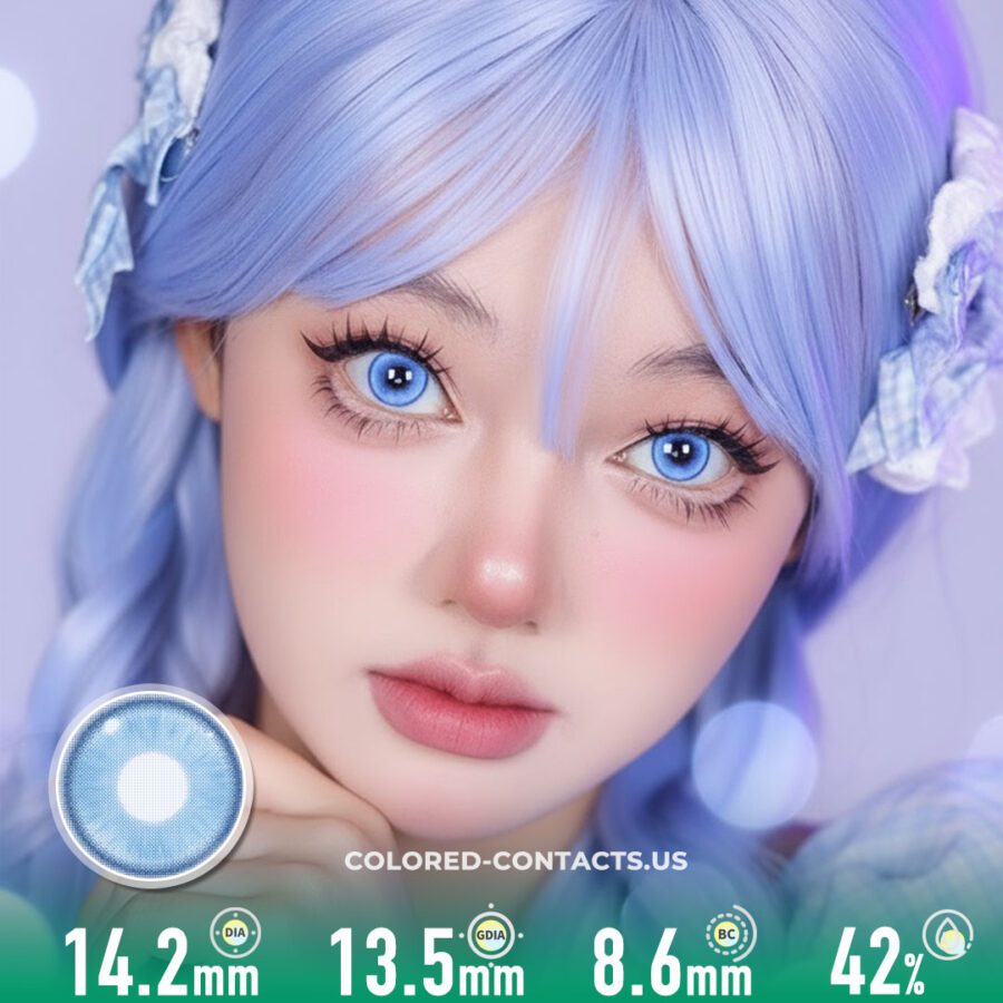 Radiant Ring Blue Colored Contacts