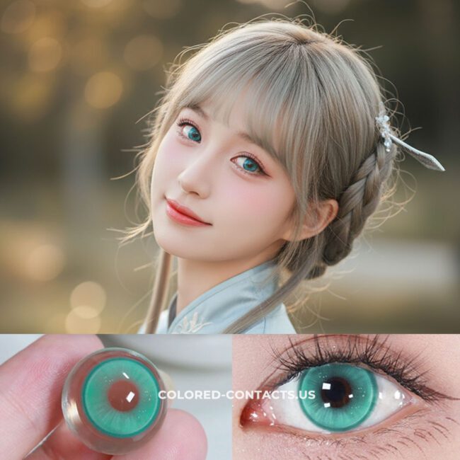 Radiant Ring Teal Colored Contacts - Colored Contacts Radiant Ring Teal Colored Contacts Premium Colored Contact Lenses