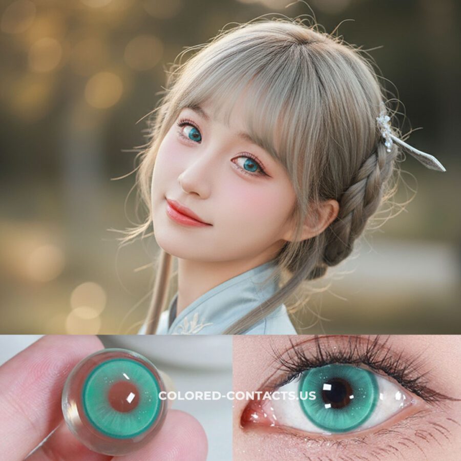 Radiant Ring Teal Colored Contacts - Image 2
