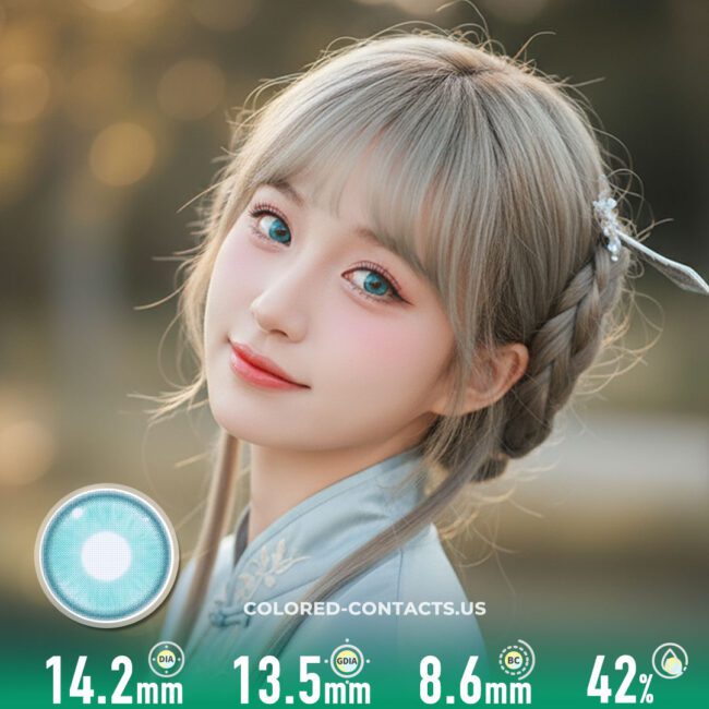 Radiant Ring Teal Colored Contacts