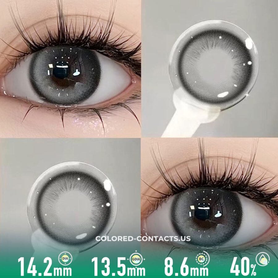 Smoky Whisper Beauty Contact Lenses - Elegant Light Black