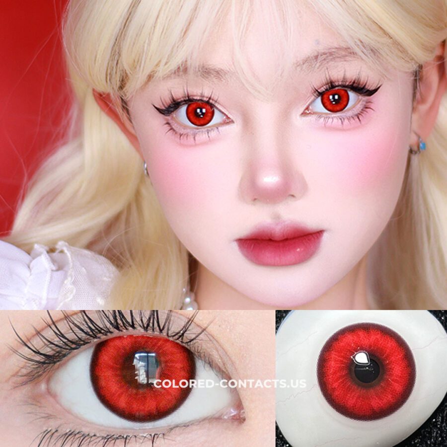 Storm Red Contact Lenses - Y2K Electric Red Colored Contacts - Image 2