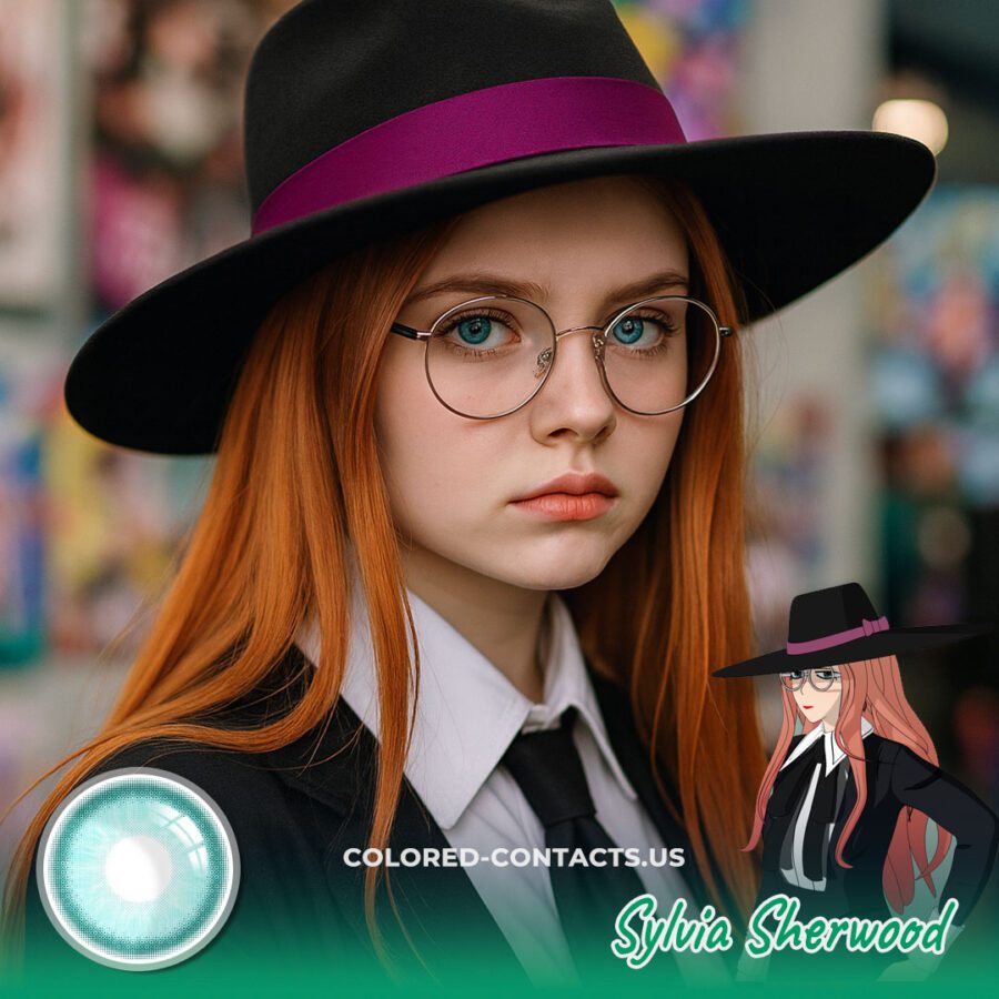 Sylvia Sherwood Cosplay Contact Lenses - Teal/Blue-Green