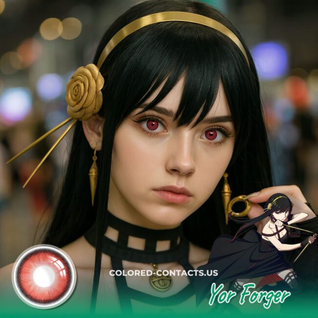 Yor Forger Cosplay Contact Lenses - Red