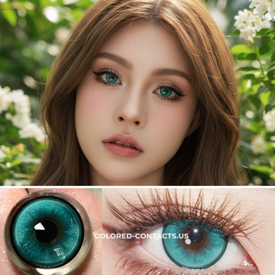 Aqua Green Forest Colored Contacts | 4-Lens Pack - Image 2