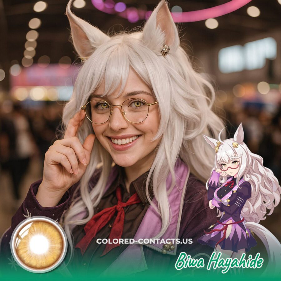 Pretty Derby : Biwa Hayahide Cosplay Contact Lenses  | 4-Piece Set