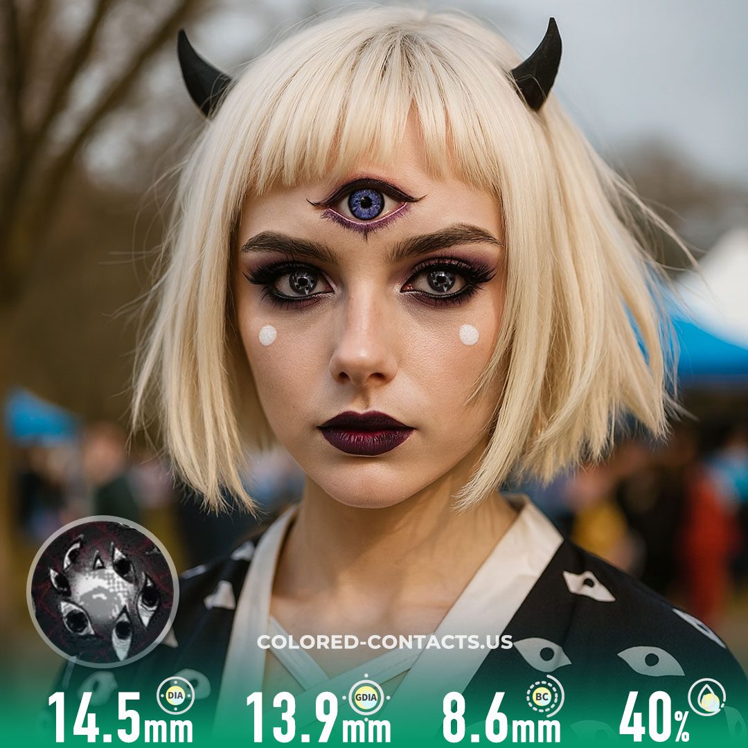 Black Multi-Eye Horror Contact Lenses | 4-Lens Pack - Colored Contacts Black Multi-Eye Horror Contact Lenses | 4-Lens Pack