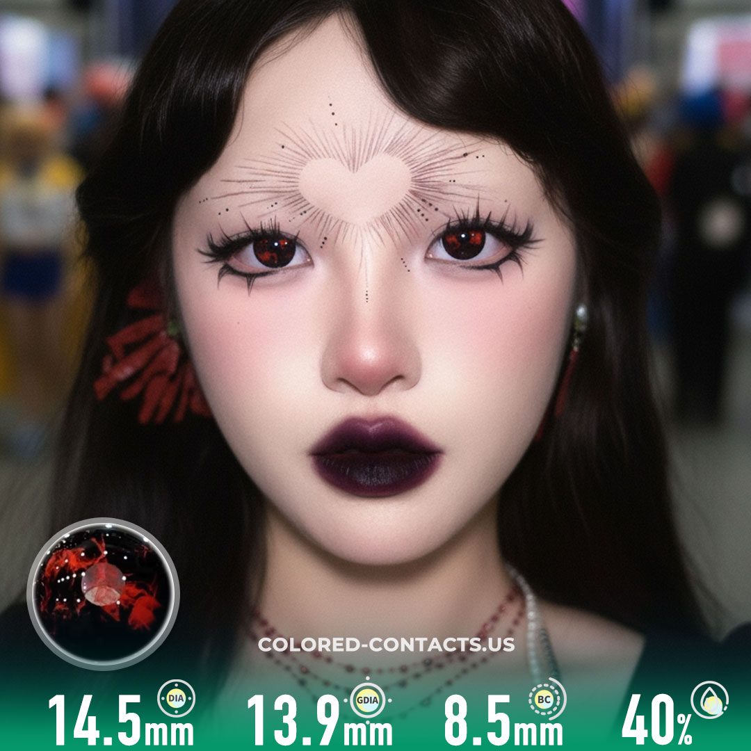 Blood Curse Black Crazy Lenses | 4-Lens Pack - Colored Contacts Blood Curse Black Crazy Lenses | 4-Lens Pack - Image 2