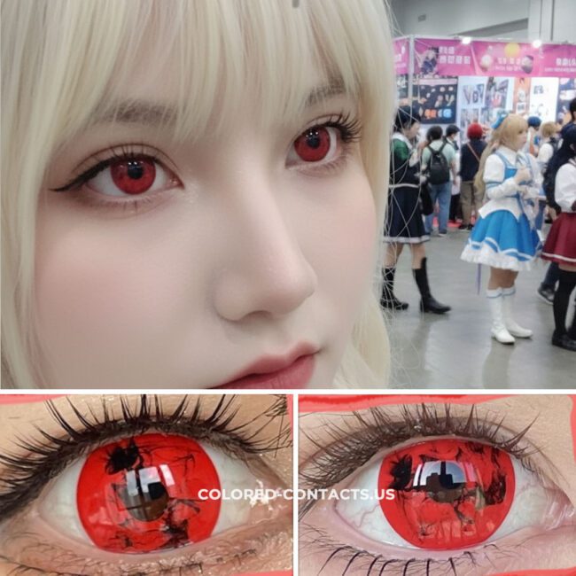 Blood Curse Red Crazy Lenses | 4-Lens Pack - Colored Contacts Blood Curse Red Crazy Lenses | 4-Lens Pack Premium Colored Contact Lenses