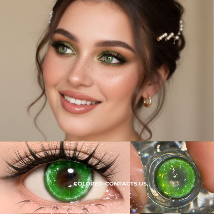 Cloud Mist Firefly Green Contacts | 4-Lens Pack - Image 2