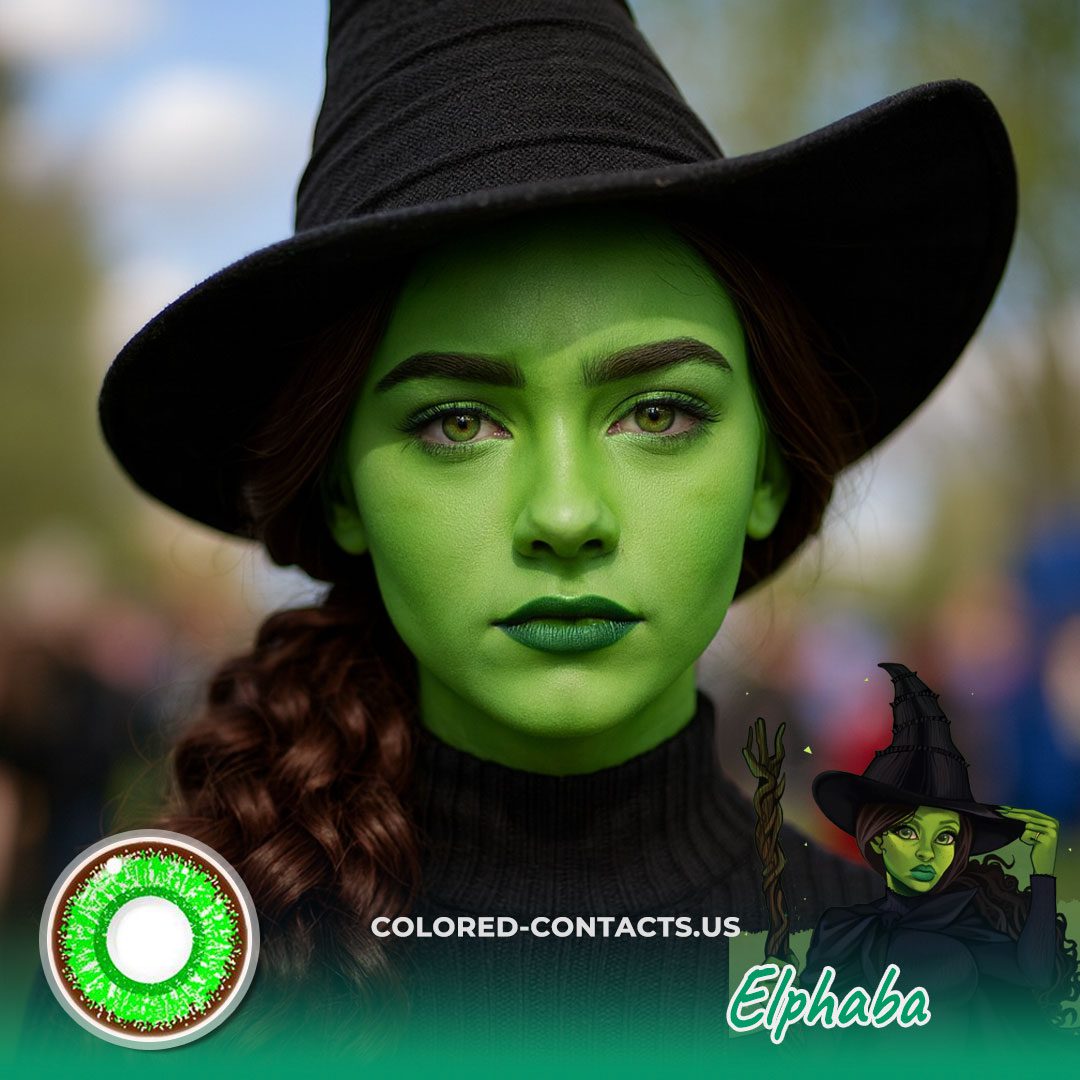 Elphaba Cosplay Contact Lenses - Colored Contacts Elphaba Cosplay Contact Lenses