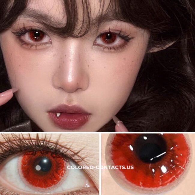 Flame Rift Demon Eye Red Crazy Lenses | 4-Lens Pack - Colored Contacts Flame Rift Demon Eye Red Crazy Lenses | 4-Lens Pack Premium Colored Contact Lenses