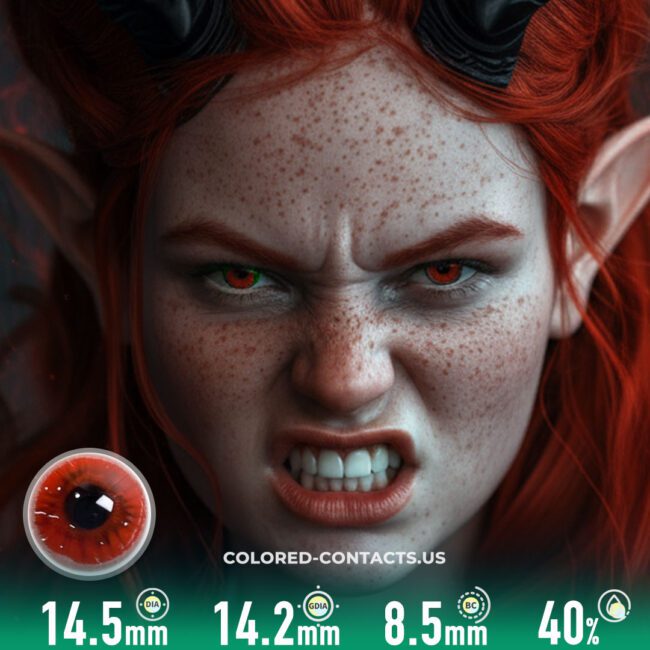 Flame Rift Demon Eye Red Crazy Lenses | 4-Lens Pack