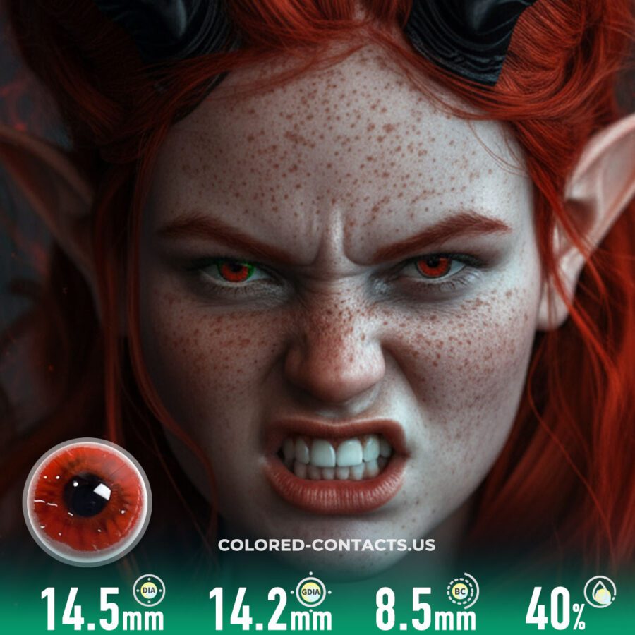 Flame Rift Demon Eye Red Crazy Lenses | 4-Lens Pack