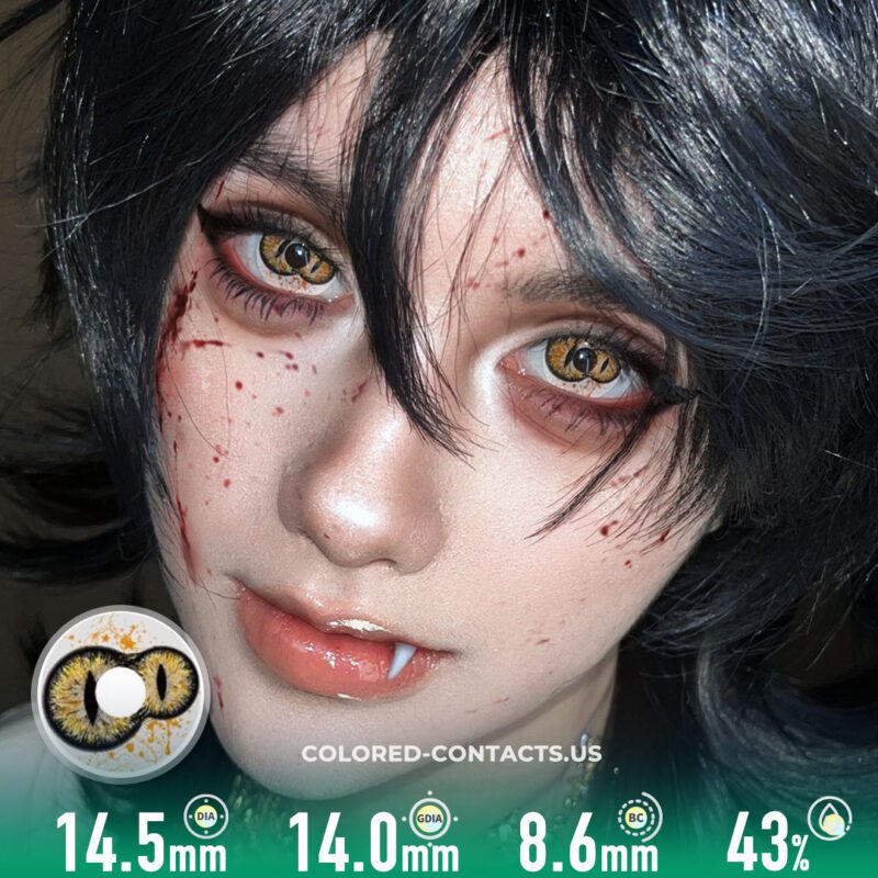 Products - Colored Contacts Golden Horror Double Pupil Contact Lenses | 4-Lens Pack