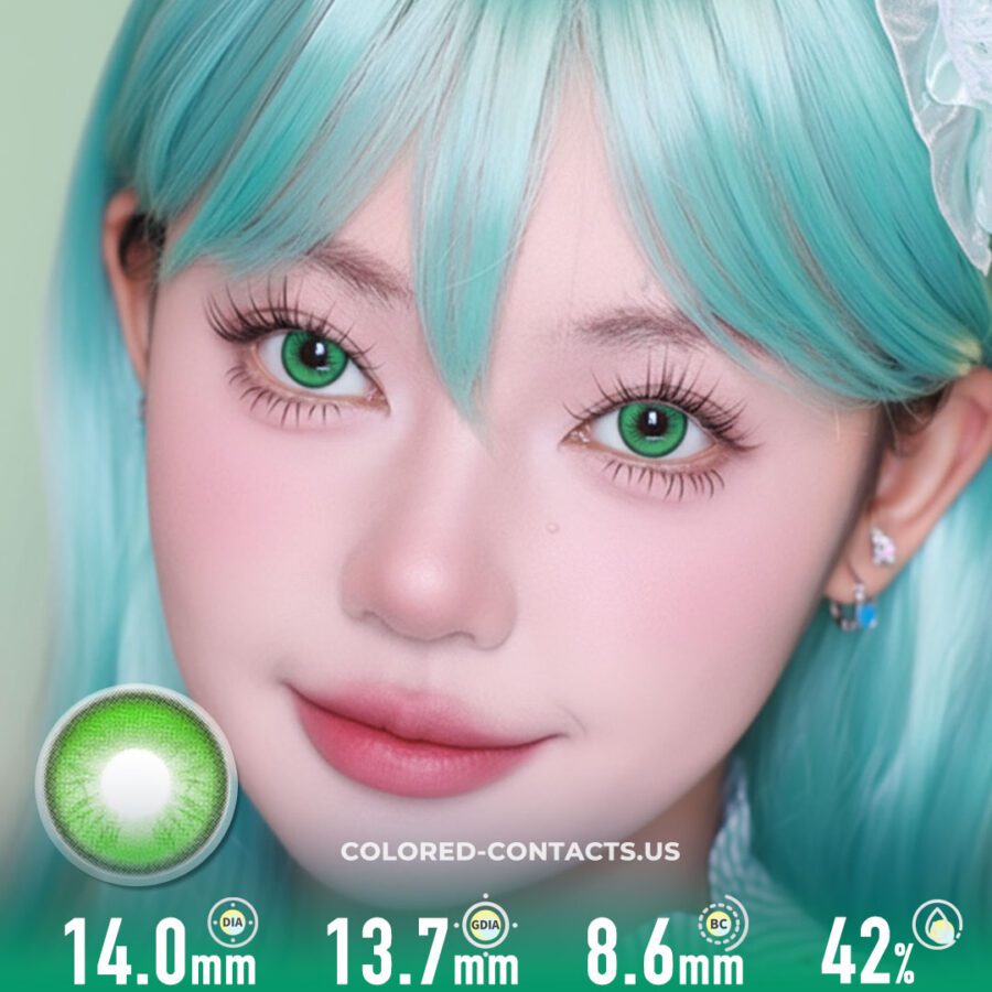 Green Butterfly Emerald Contact Lenses | 4-Lens Pack