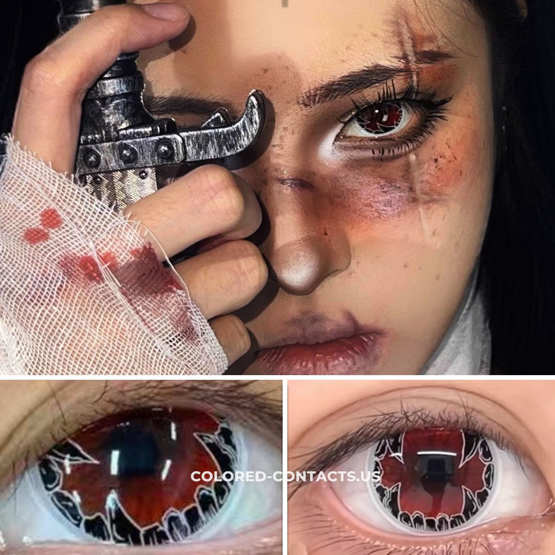 Hellhound Red Crazy Lenses | 4-Lens Pack - Colored Contacts Hellhound Red Crazy Lenses | 4-Lens Pack - Image 2